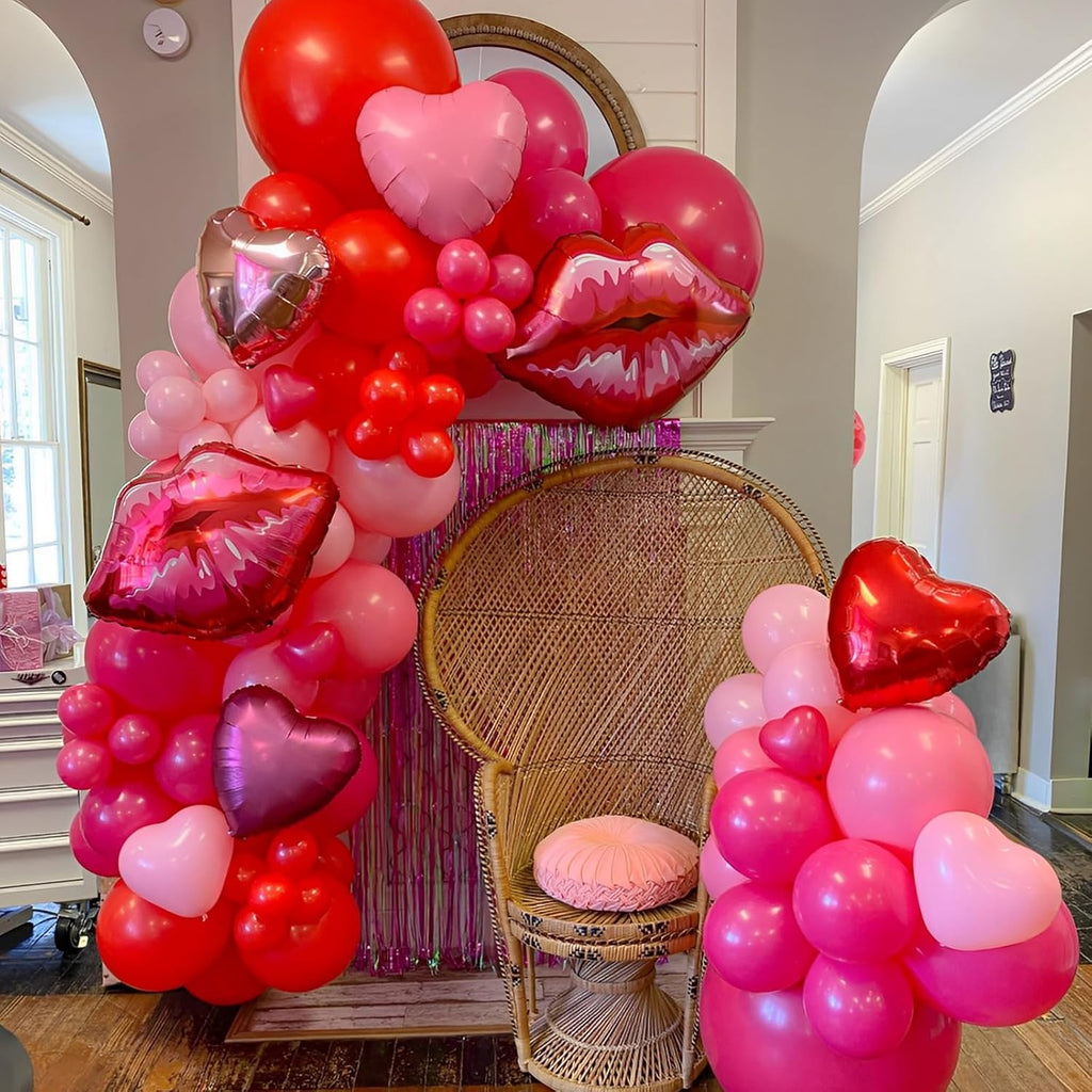 Voircoloria 110pcs Hot Pink Balloons - 12 Inch Dark Pink Latex for Parties, Weddings & Celebrations