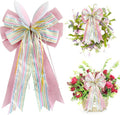 Large Easter Pink Burlap Bow - Bunny Ears Design | 11.5 x 20 Inches for Wreaths & Gift Baskets