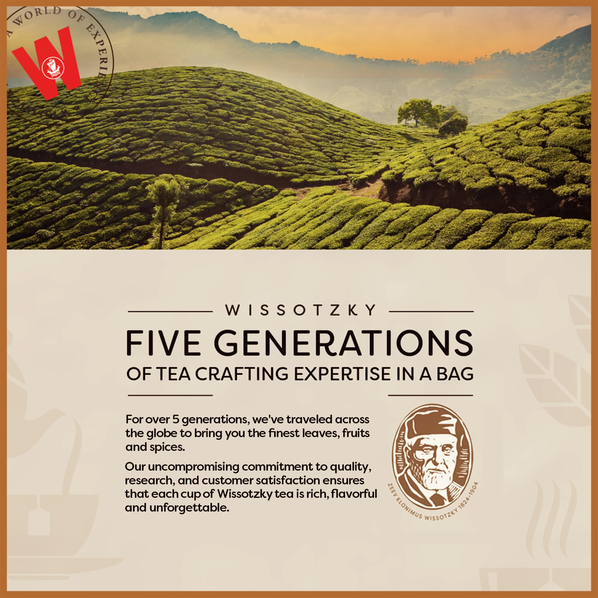 Wissotzky Almond Charm Herbal Tea Bags (3 Pack - 60 Tea Bags) | Caffeine Free | “AKA Chemdat Hashaked” | Delicious Aroma