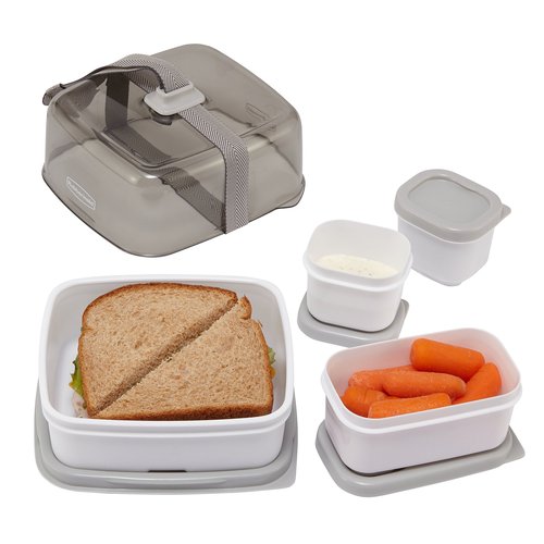 Rubbermaid Fasten + Go Sandwich Kit, Smoke Gray, 3-Piece Set