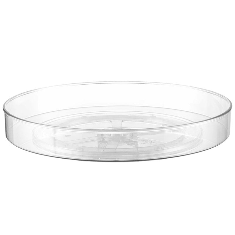 11" Clear Low Turntable for Kitchen Organization - 360-Degree Spin