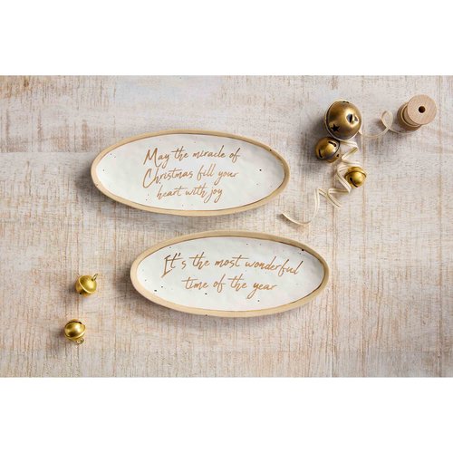 Mud Pie Gold Everything Dish, Wonderful, 9" x 4"