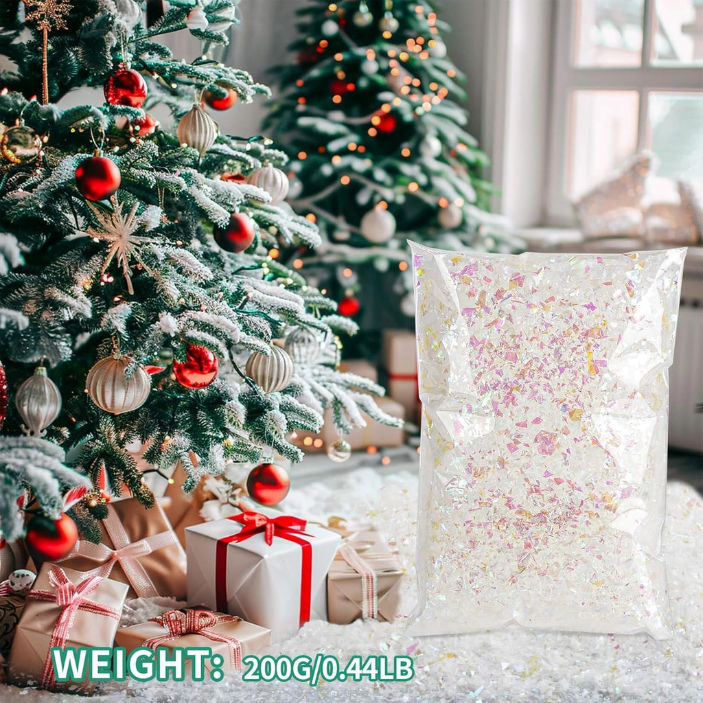 Sukh Fake Snow - 7 Oz Artificial Snow for Holiday Decor | Instant White Snow for Christmas Displays