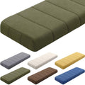 Wenqik Bench Cushion 42x16x4 Inch for Indoor Outdoor Furniture Tufted Thicken Bay Window Seat Cushion Non Slip Waterproof Dining Piano Bench Pad Pillow Anti Cat Scratch for Patio Porch Swing, Green