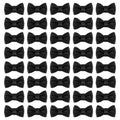 MECCANIXITY 100 Pcs Mini Ribbon Bow 0.8" Mini Fabric Satin Ribbon Flower Bows for Craft DIY Sewing Wedding Birthday Party, Black