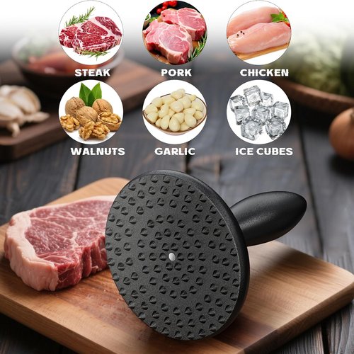 3 In 1 Meat Tenderizer Tool | Dual-Sided Kitchen Mallet for Tenderizing Steak & Chicken
