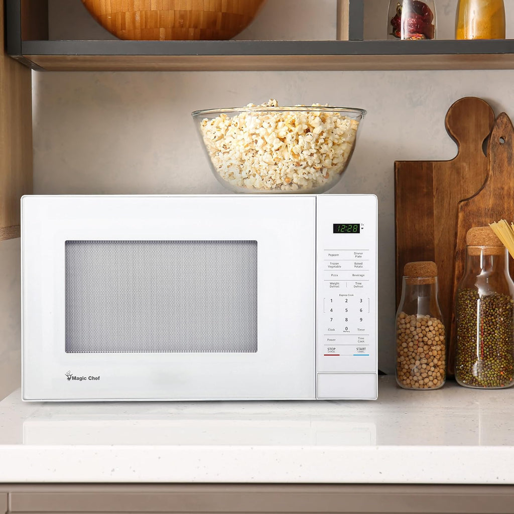 Regine Switzerland 1.1 Cu. Ft. Countertop Microwave Oven - Stylish White Finish