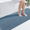 OLANLY Bathroom Runner Rugs - Soft Absorbent Chenille Bath Mats | Quick-Dry, Machine Washable, 70x24, Airy Blue