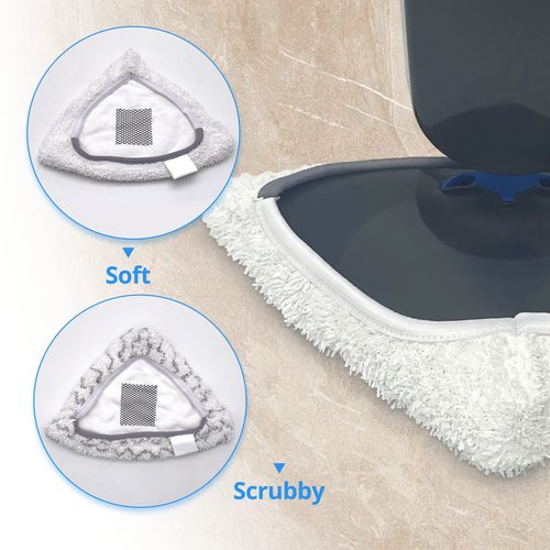 Smilefil Improved Steam Mop Pads 76B2A Compatible with Bissell 94E9T(A) Steam Steam Mop Select Lightweight Steam Cleaner. Compare Part 76B2A, TV #170-674 (2 Pack)