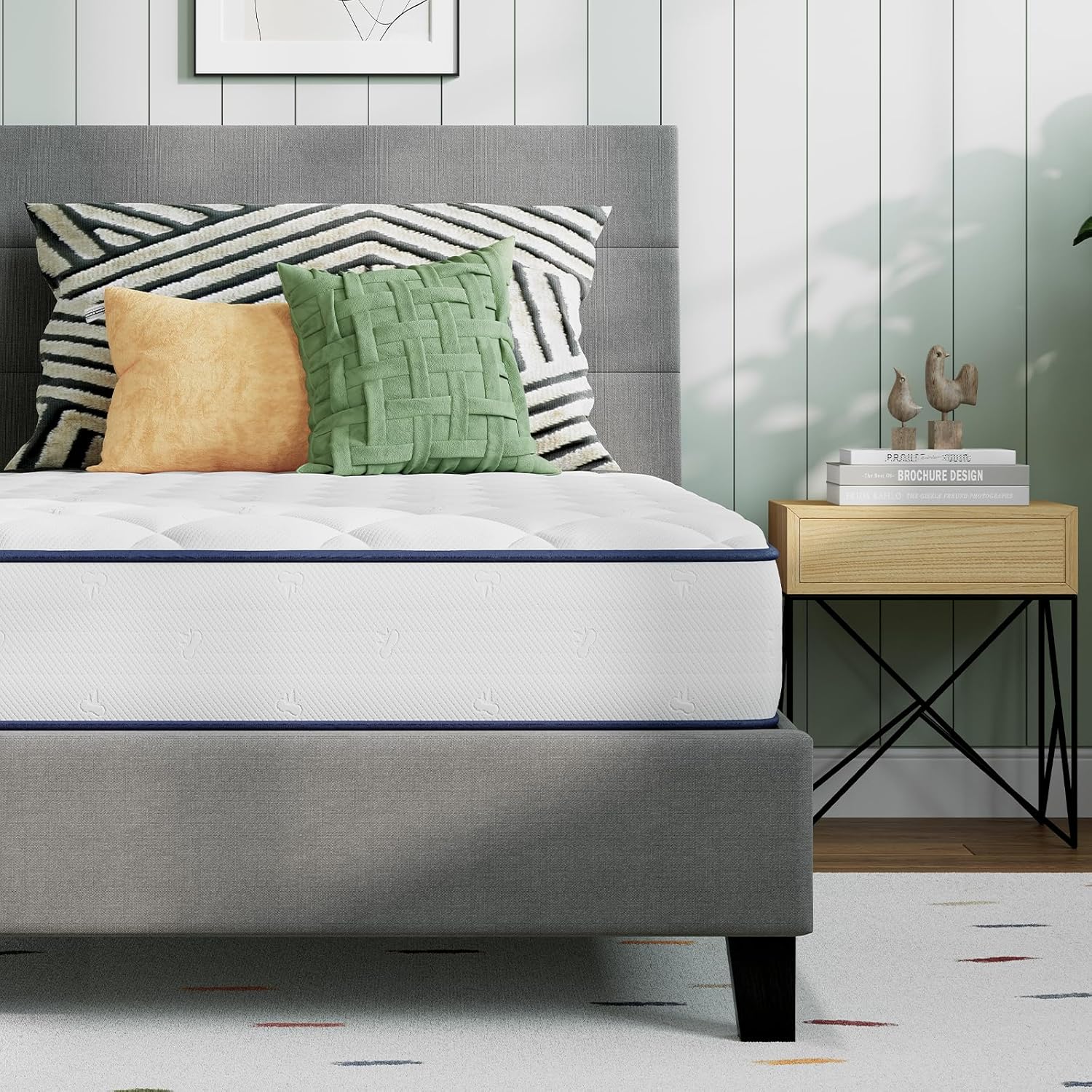 Novilla Twin Mattress - 6 Inch Foam & Spring Hybrid for Restful Sleep | Medium Firm, Eco-Friendly Design