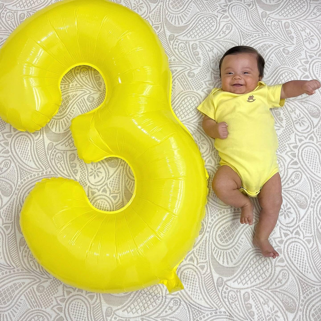 Number 7 Balloon by Yellow - 40 Inch Giant Foil Balloon for 7th Birthday Party Decorations