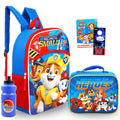 Paw Patrol Backpack and Lunch Box Set - Bundle with 16" School Backpack, Lunch Bag, Tattoos, Water Bottle, More | Paw Patrol School Bag for Kids, Boys, Girls