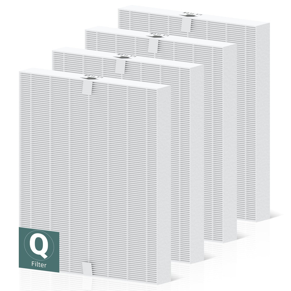 PETOX 5510 5520 Replacement Filter Q for Winix 5510 5520 Plasmawave Air Purifier, 4-Pack High Efficiency Filter, Part # 1712-0123-00
