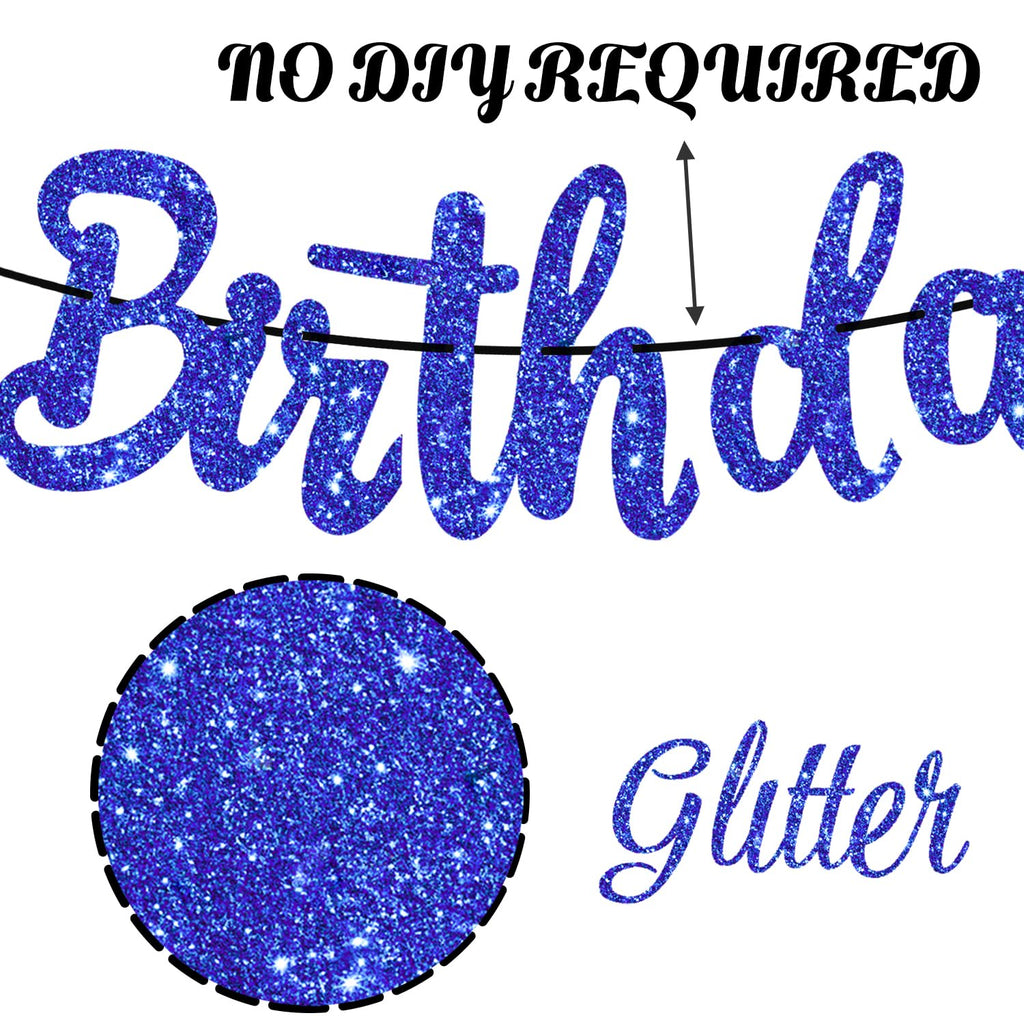 Puerto Rico Party Supplies Puerto Rican Birthday Banners Glitter Blue Puerto Rican Themed Decorations 3PCS Puerto Rican Flag Banners for Patriotic Anniversary Veterans Day Decor