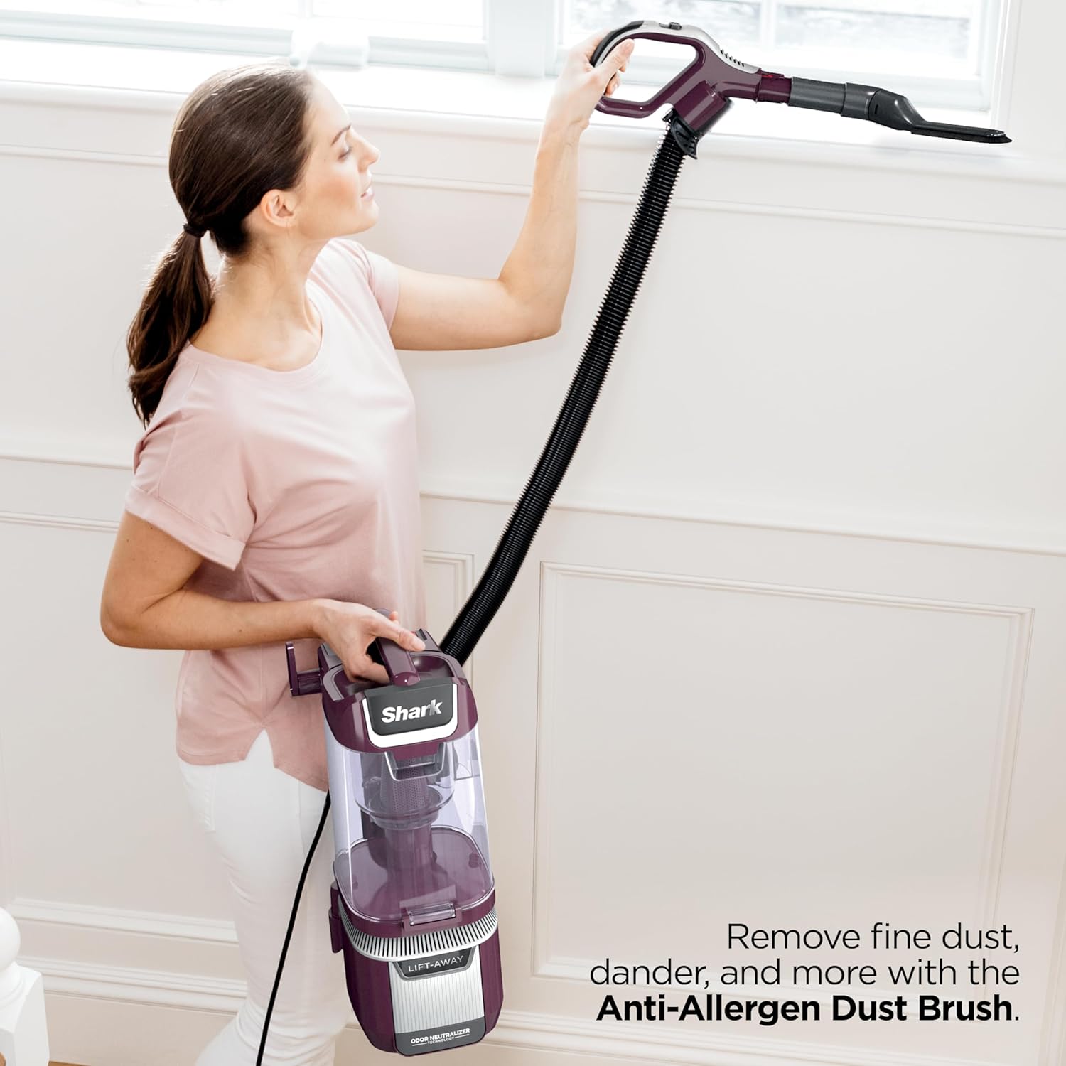 Shark LA702 Rotator Pet Lift-Away Vacuum - DuoClean PowerFins & Odor Neutralizer | Wine Purple