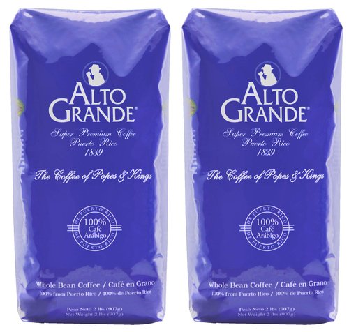 Alto Grande Premium Coffee Whole Bean - 2 Lbs (Pack of 2)