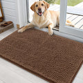 OLANLY Dog Door Mat - Absorbent Non-Slip Washable Chenille Mat for Muddy Paws | 35x24 Mocha