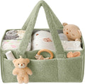 Baby Diaper Caddy Organizer by [Brand Name] - Portable Storage Basket for Diapers & Wipes - Perfect Gift for New Moms (Green)