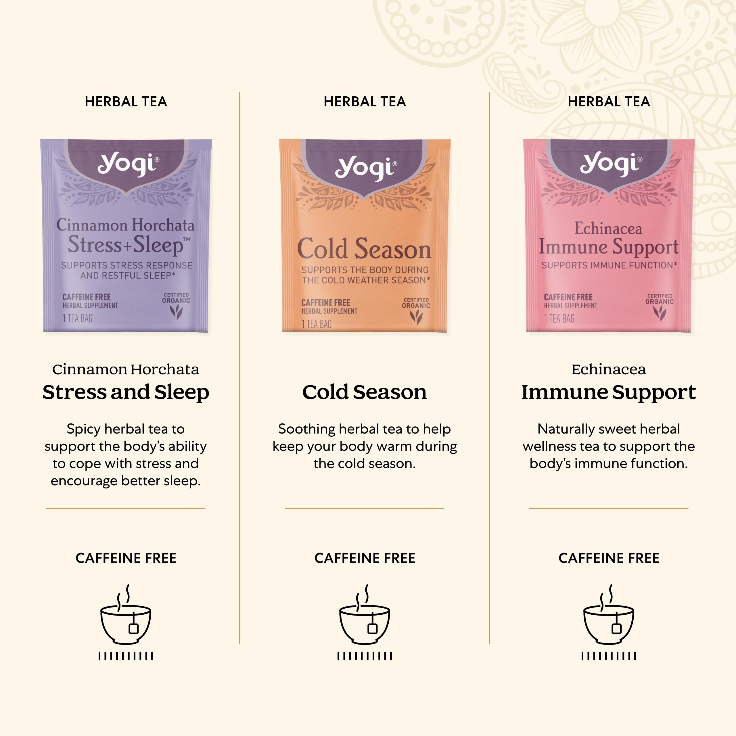 Organic Sampler Gift Box-5 Tea Bags per Flavor (45 Tea Bags)-Delicious Wellness Immunity Teas-9 Herbal Teas-Caffeine-Free Tea Variety Pack-Tea Gift Set