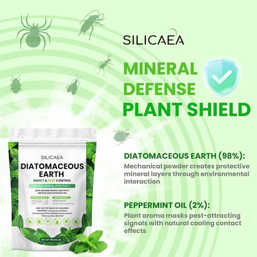 Natural Peppermint Powder - Diatomaceous Earth 1 lb | Safe for Home & Garden Use
