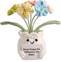 YOOJEE Forget-Me-Not Crochet Flower Potted Plant Gift