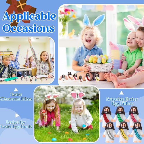 Bememo Mini Jesus Figures - 100 Pcs Original Design for Sunday School & Baptism Gifts | Religious Party Favors