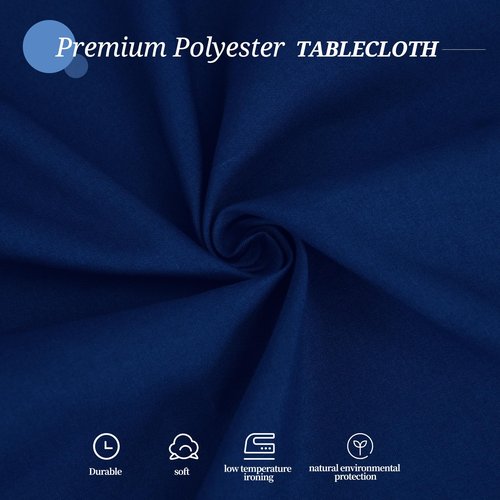 MTREO 12 Pack Navy Blue Tablecloth 90 Inch Round Tablecloth Wrinkle Resistant Round Table Cloths Washable Polyester Fabric Decorative Table Cover for Wedding Party Banquet Buffet