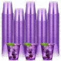 LemonRoad 120 Pack 2 oz Plastic Shot Glasses Easter Disposable Mini Drinking Cups Bulk for Wedding Parties Picnics Cocktails Events Celebrations Favors(Purple)