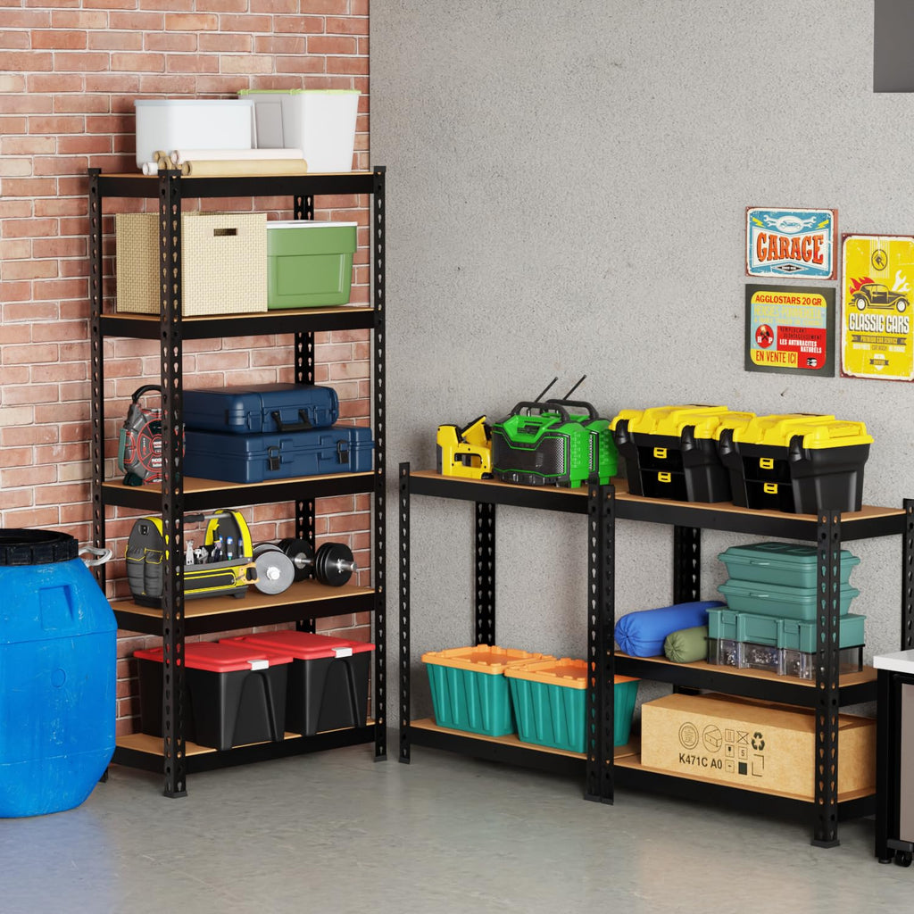 BestOffice 5 Tier Storage Shelves Adjustable Garage Shelves 15.7" D x 35.4" W x 72" H Heavy Duty Garage Shelving with Premium Materials MDF Boards for Kitchen Basement Warehouse Pantry