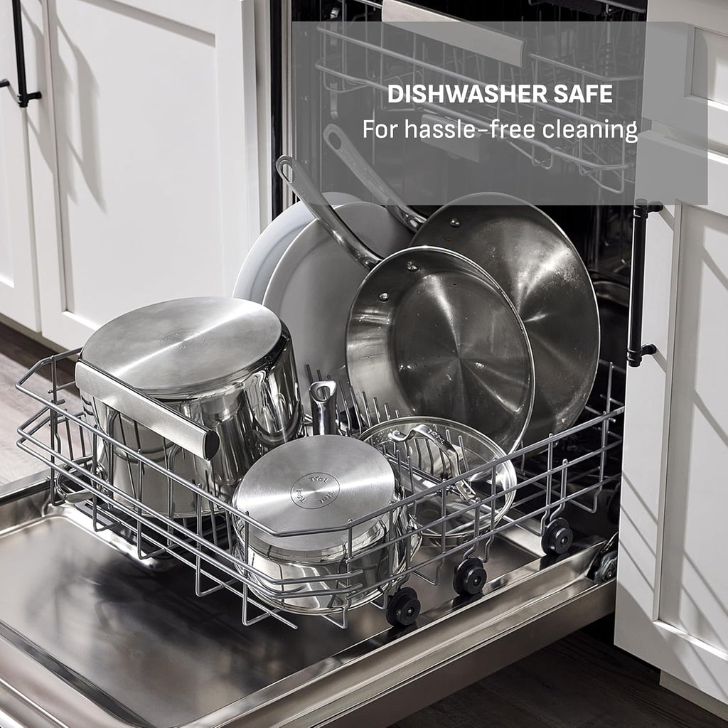 T-Fal Gourmet Stainless Steel Pan Set - 11" & 12" Induction Compatible, Dishwasher & Oven Safe to 500°F