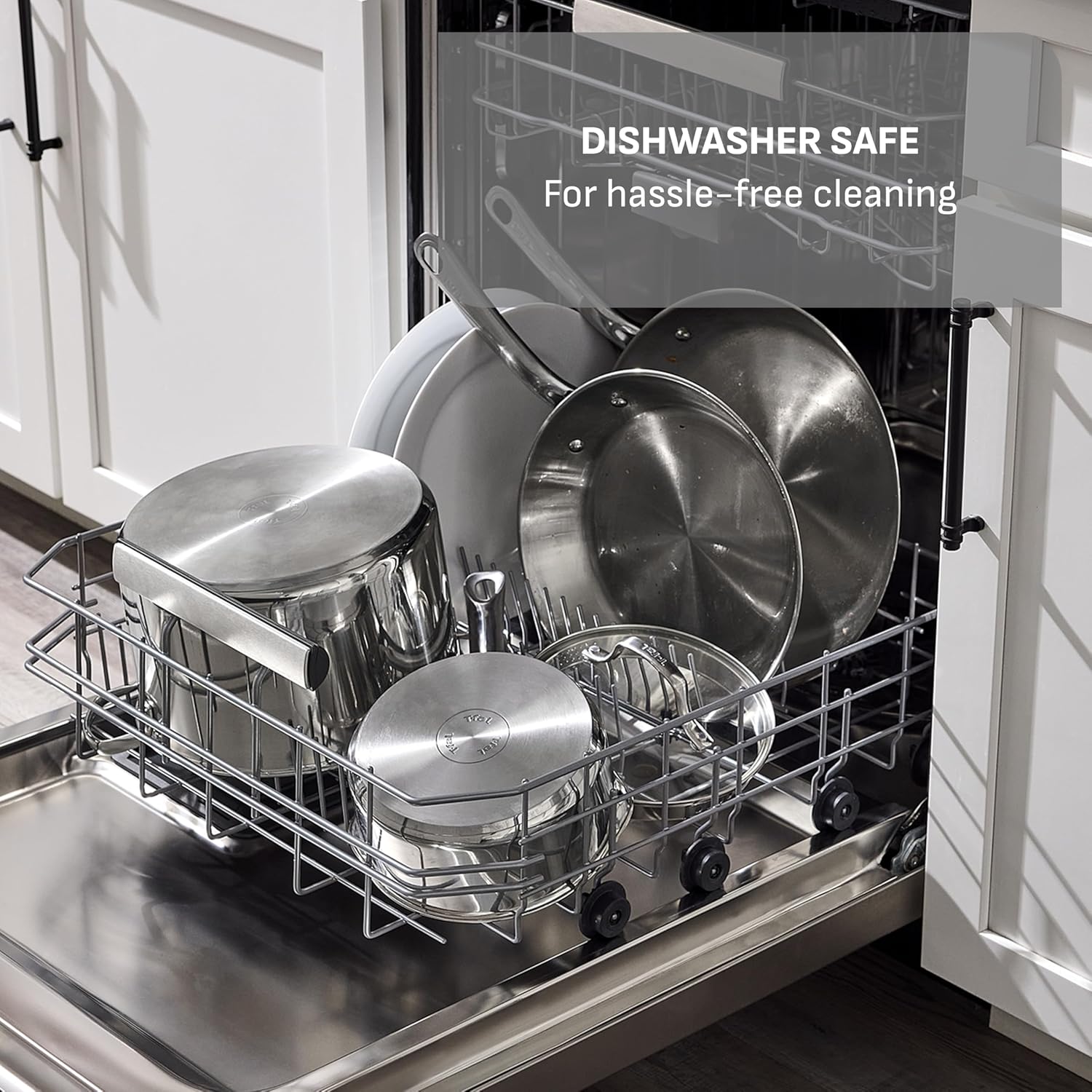 T-Fal Gourmet Stainless Steel Pan Set - 11" & 12" Induction Compatible, Dishwasher & Oven Safe to 500°F