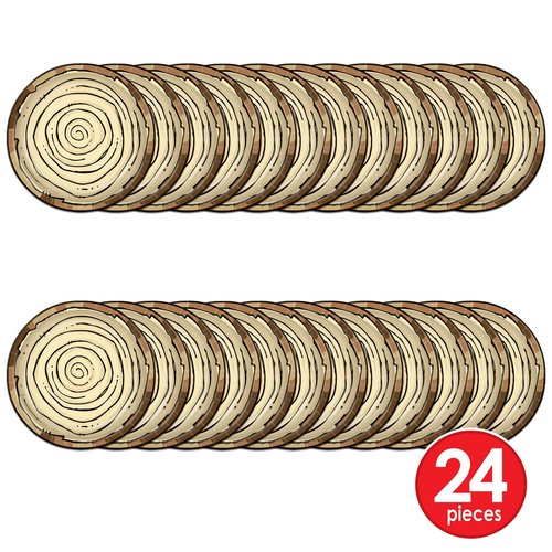 Beistle 24 Piece Disposable Paper Woodland Animal Creature Friends Plates For Birthday Party Supplies Tableware, 9"