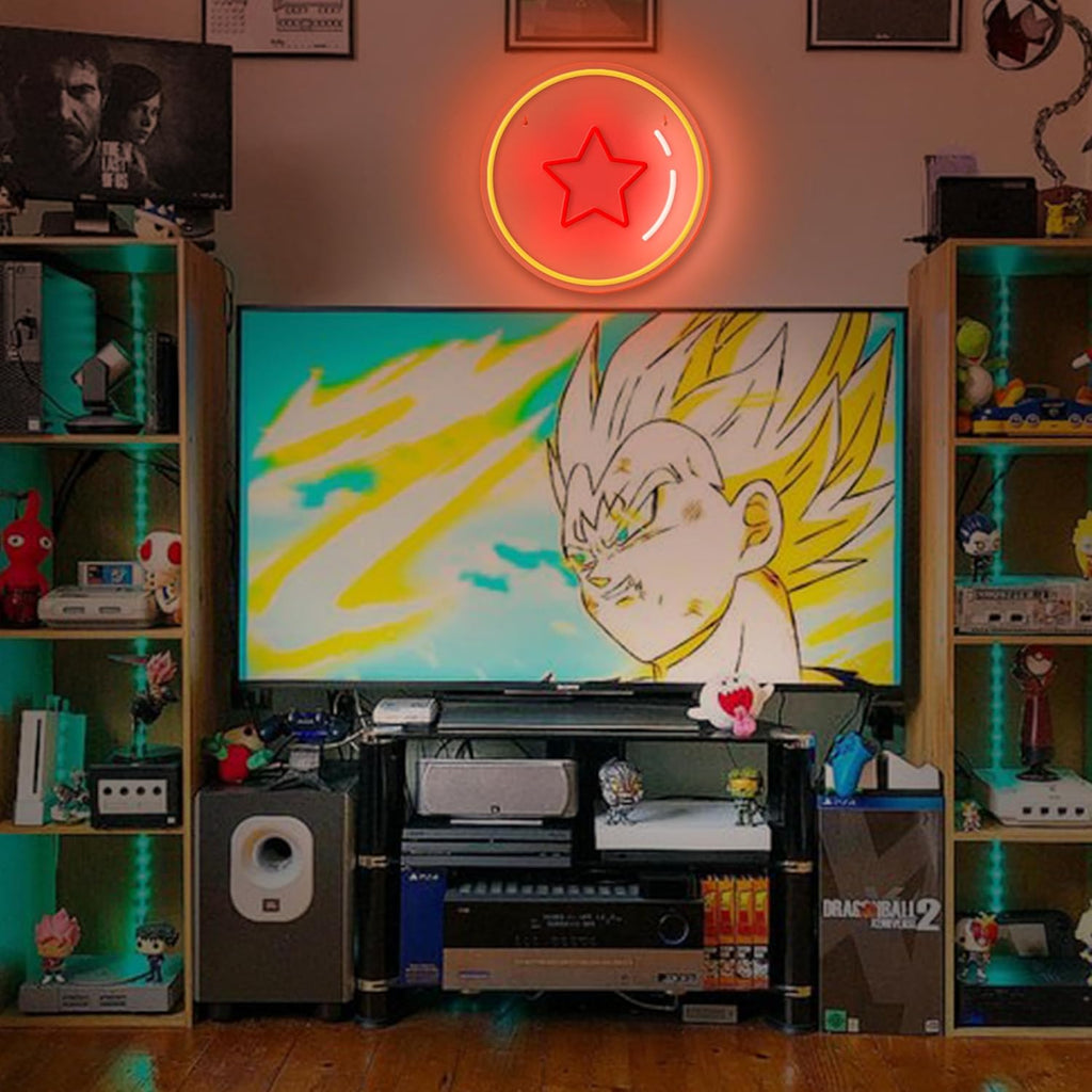Skiennix Anime Neon Sign - Dimmable One Star Ball Wall Decor for Bedroom & Game Room | Perfect Gift