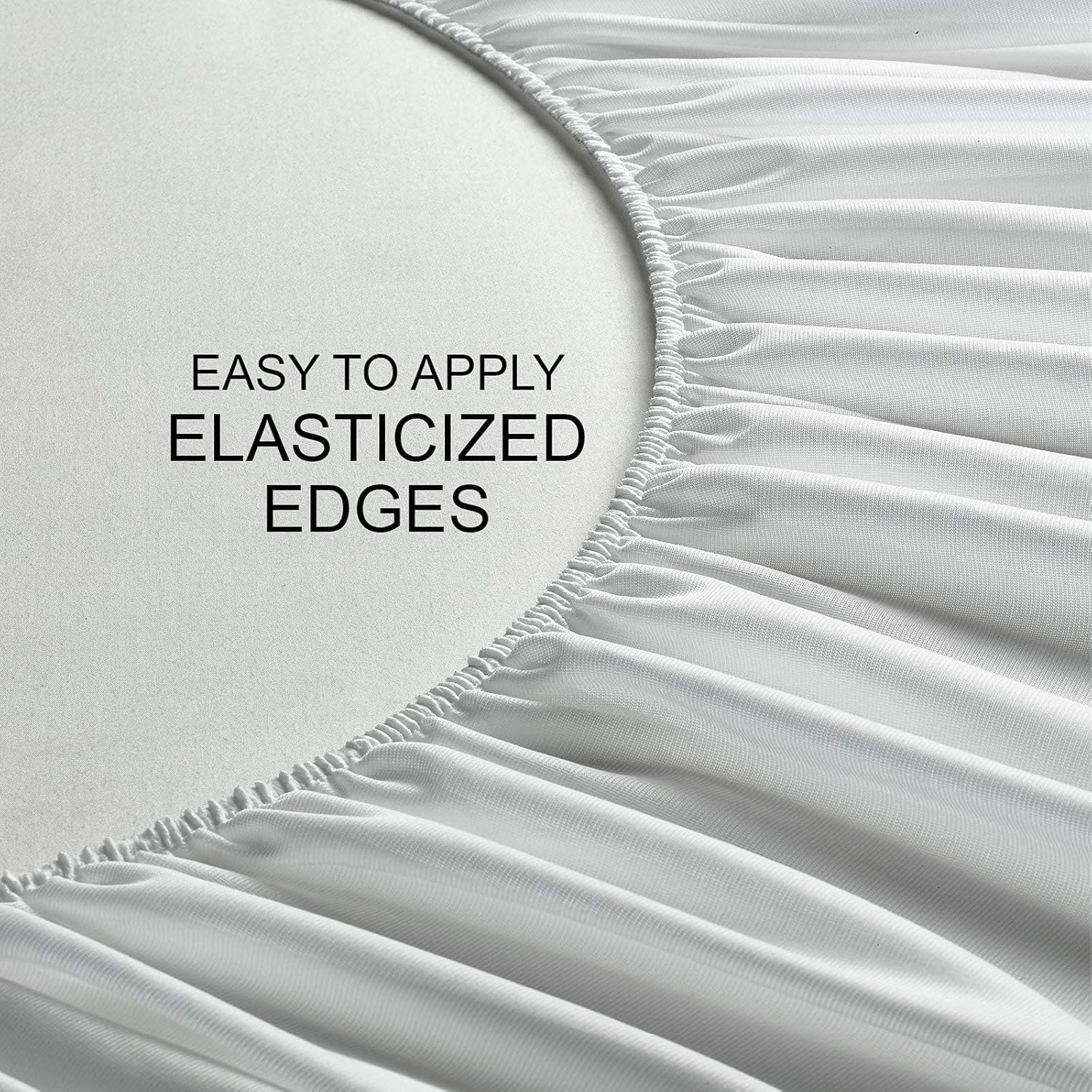 PURE BAMBOO Queen Mattress Protector - Waterproof, Breathable & Noiseless Cover for Moisture & Stain Protection
