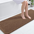 OLANLY Bathroom Runner Rugs - Extra Soft Chenille Bath Mats | 59x20, Quick Dry, Machine Washable, Mocha