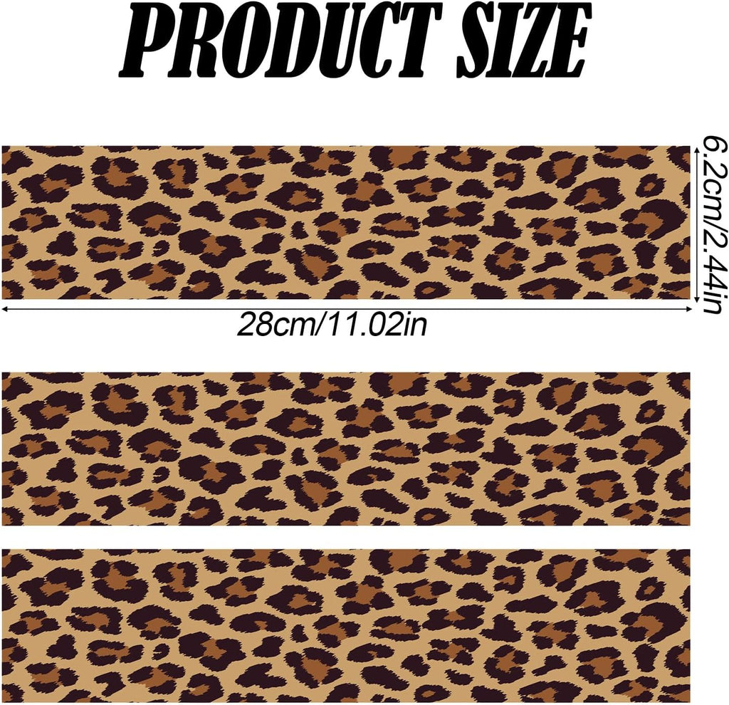 Skiennix Edible Paper - Cheetah Print Cake Wraps | 3 Sheets, 2.4x11 Inches for Birthday Decor