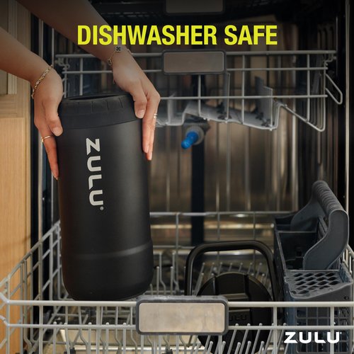 ZULU Goals 101oz Vacuum Triple Wall Insulated | Large Stainless Steel Water Bottle Thermoses with Carry Handle | Chug and Straw Spout | Travel, Gym, Hiking, Camping | 120 Hours Cold | White