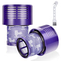 Leadaybetter Vacuum Filter Replacements for Dyson V10 Cyclone Series, V10 Animal, V10 Absolute, V10 Total Clean, SV12, Part No. 969082-01 (2 Pack Filters and 1 Clean Brush)