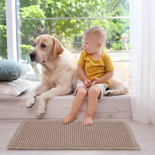 ZALL Tan Waffle Bath Mat,Super Absorbent Non Slip Bathroom Rug,Brown 17x24inch,Machine Washable Ultra Soft Floor Mats