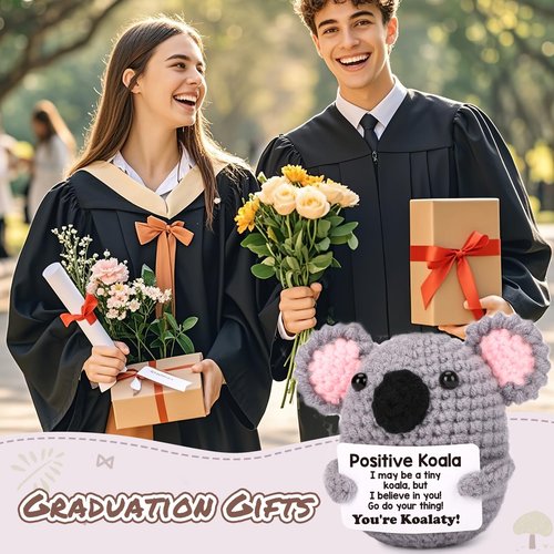 Funny Koala Easter Basket Essentials Stuffers Gifts for Kids Teens Boys Girls, Birthday Graduation Inspirational Appreciation Gift for Coworker Friend College Women, Cheer Up Emotional Positive Animal