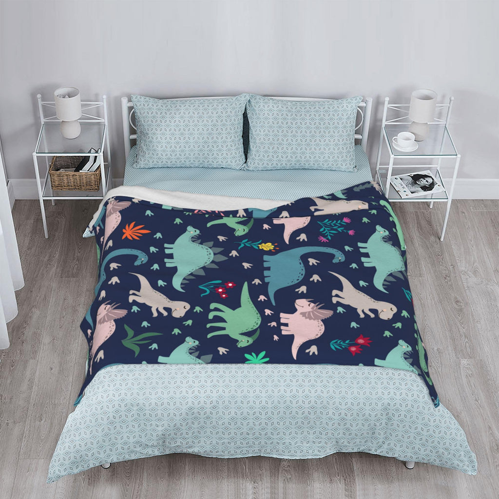AMORVITA Dinosaur Throw Blanket for Couch Bed Sofa Chair Living Room, Dinosaur Blanket for Boys Flannel Fleece Soft Cozy Lightweight Breathable Fluffy Durable Home Decorative 50 x 60 Inches