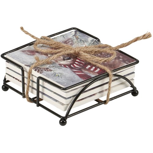 Primitives by Kathy Winter Animal Coaster Set
