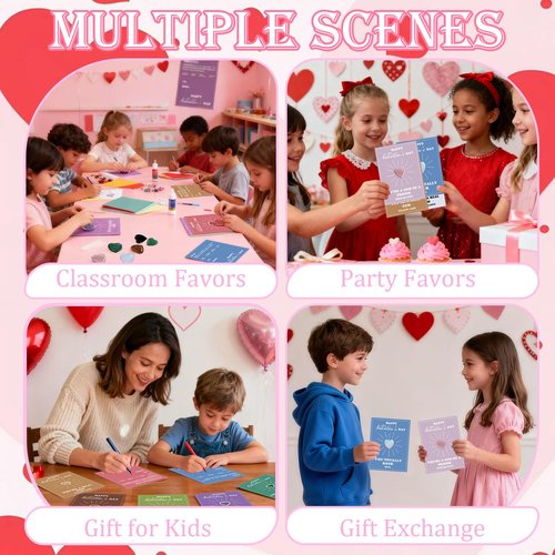 Tyalfrich Valentines Day Cards for Kids School - Valentines Day Gifts for Kids Classroom, 24 Valentine Cards, Valentine Exchange Cards for Boys Girls Toddler School Class Party Favors