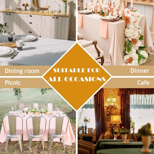 BALCONY & FALCON Table Cloth – Waterproof, Wrinkle Resistant & Washable Large Rectangle Tablecloth and Table Cover for Dining Room, Kitchen, Outdoor, Party & Birthday Use (Hunter Green, 91" x 156")