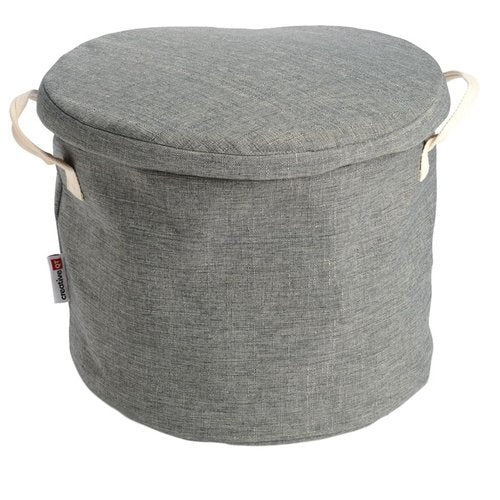 Creative QT SlideAway Toy Storage Organizer & Extra Large 52" Play Mat, Collapsible Storage Bins for Building Bricks, Small Blocks, Toys, Drawstring Cleanup for Kids Playroom & Classroom, Grey