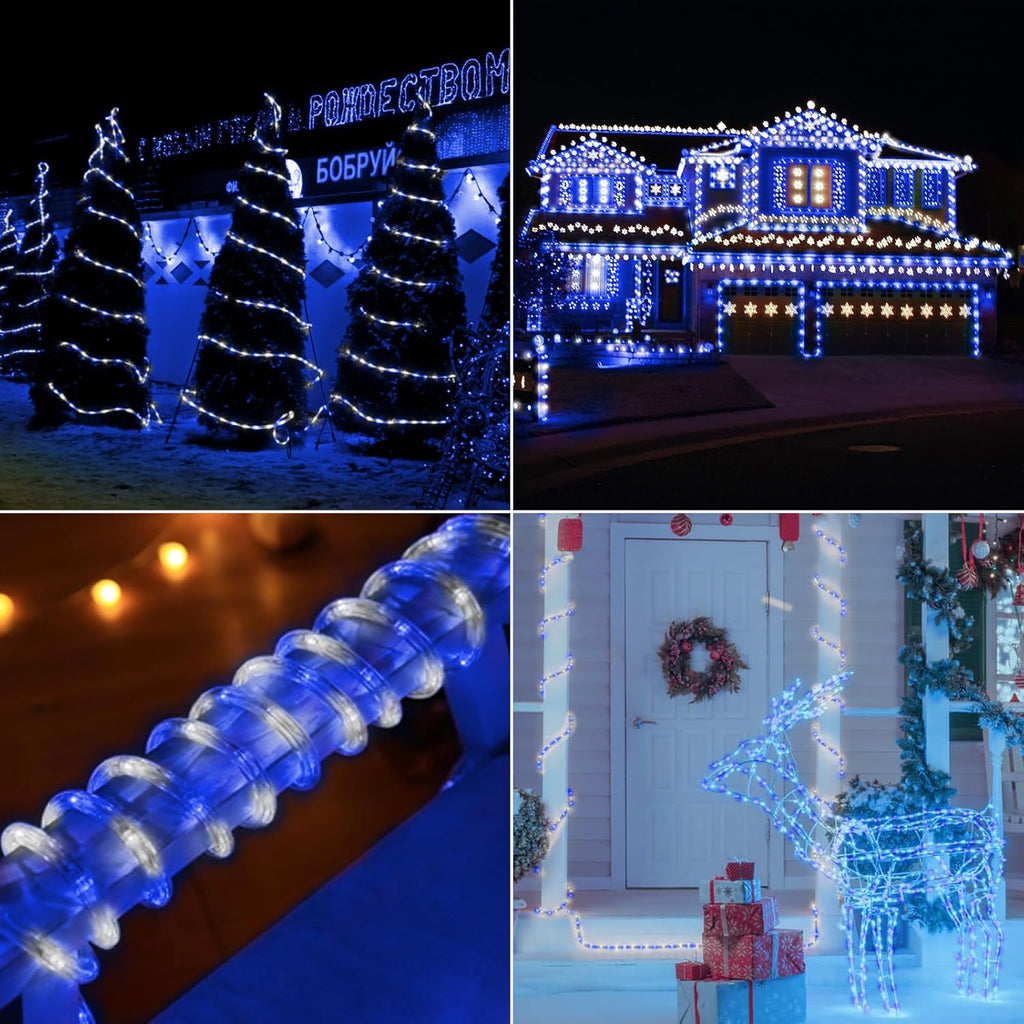 Skiennix 150ft LED Rope Lights - Waterproof & Flexible Tube Lighting | 8 Modes for Indoor/Outdoor Use