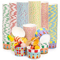 Cididu 240 Pack Paper Ice Cream Cups, 8 Oz Disposable Dessert Snack Bowls, Parties Suppliers Treat Cups for Hot and Cold Food, Soup, Sundae, Fruits, Frozen Yogurt, Summer Birthday Party Picnic