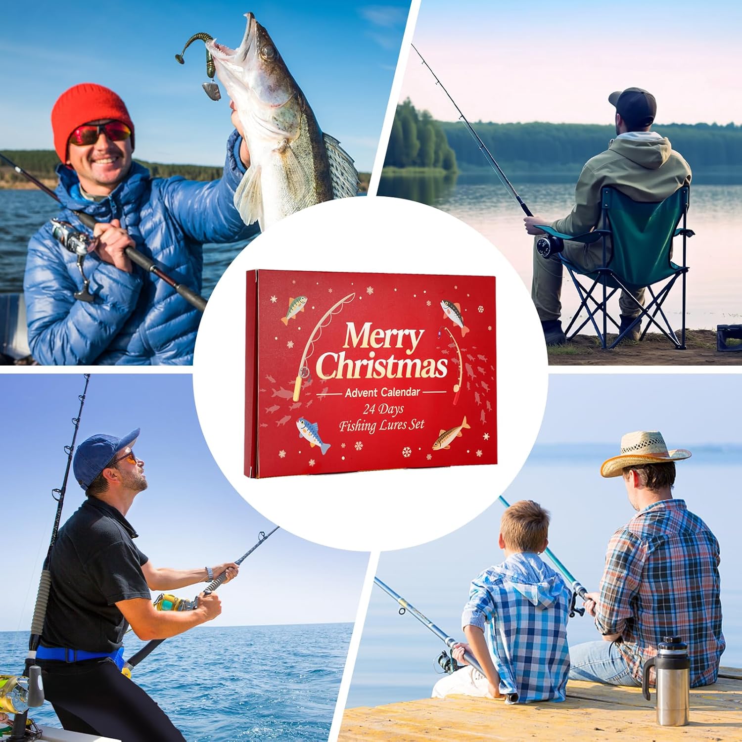Advent Calendar 2025 Fishing Lure Set - Soft & Hard Lures for Freshwater & Saltwater | 24 Days of Fishing Surprises