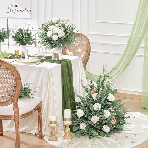 Serwalin 130 Pcs 8 Kinds Mixed Eucalyptus Stems Bulk,Artificial Greenery Silver Dollar Eucalyptus Leaves Picks for Centerpieces Vase DIY Bouquet Arrangement Home Decor St. Patrick's Day Decorations