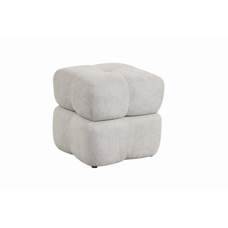 Compact Storage Ottoman with Soft Quilted Top - 17.75"